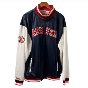 Stitches Athletic Gear Men's Boston Red Sox Zip Up Track Jacket sz lg